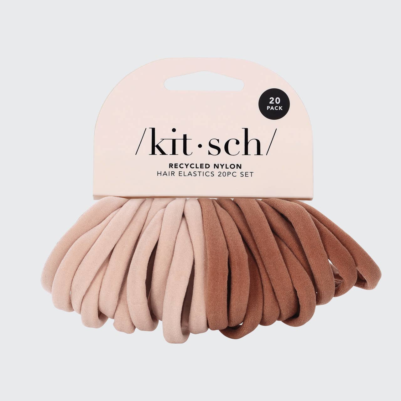 KITSCH - Eco-Friendly Nylon Elastics 20pc set - Blush