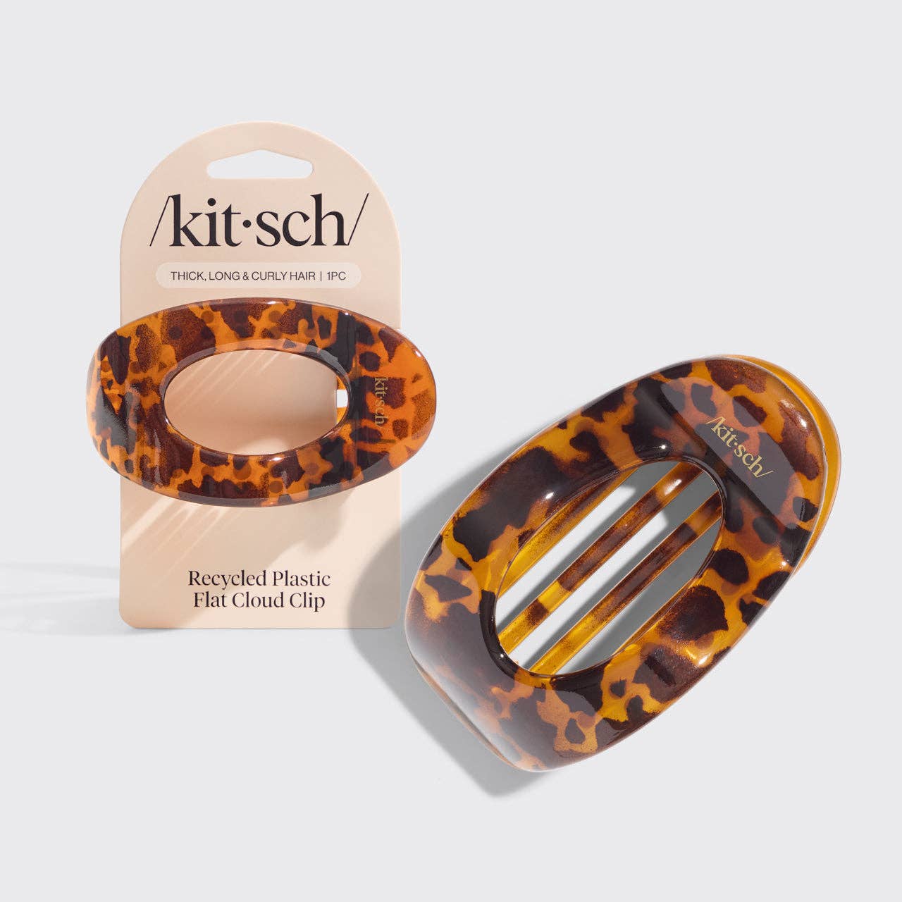 KITSCH - Recycled Plastic Large Flat Cloud Clip - Tort