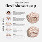 KITSCH - Satin Lined Flexi Shower Cap - Terracotta Checker